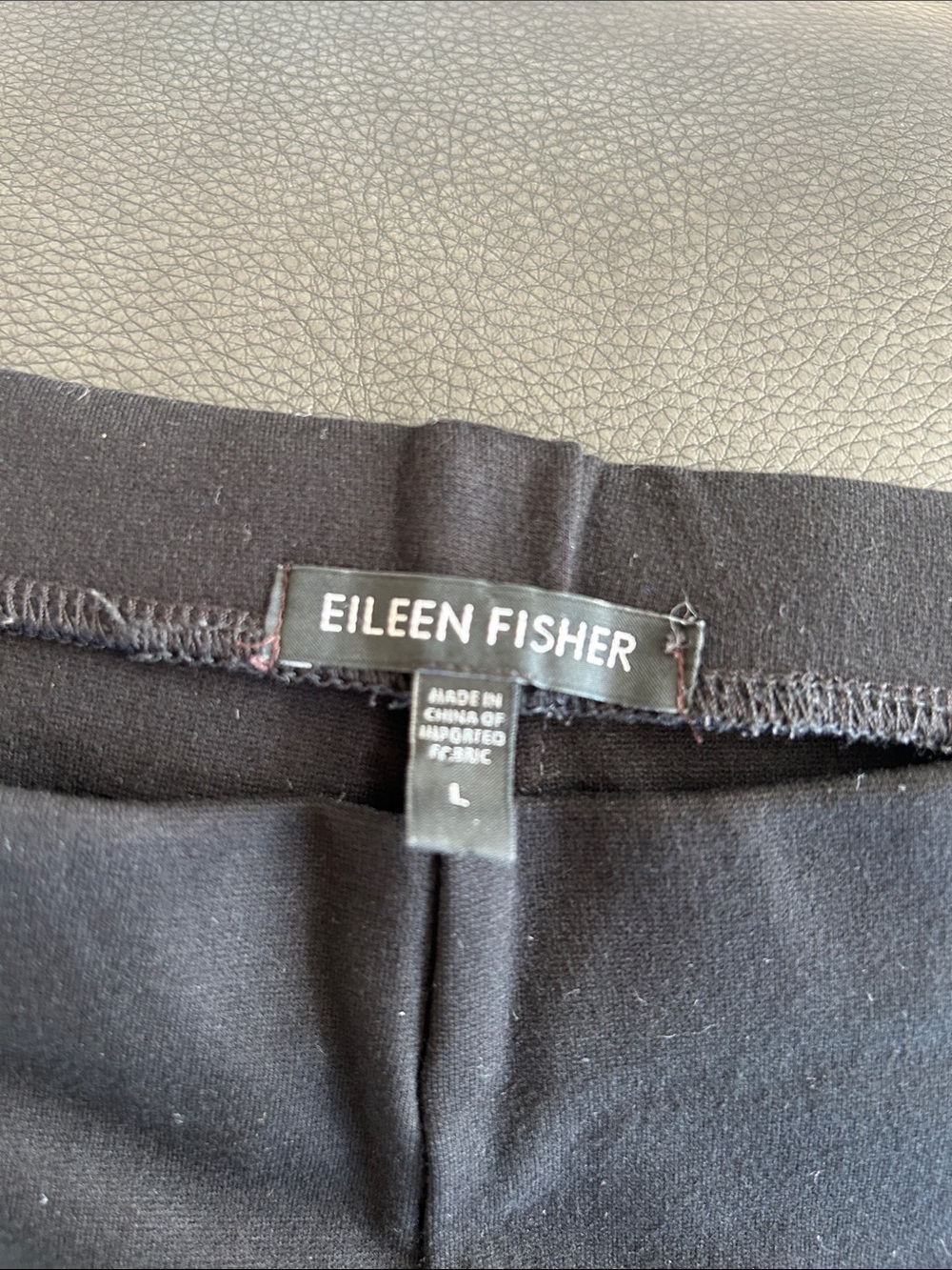 Eileen Fisher Black Wide-Leg Pants Large - Picture 2 of 8